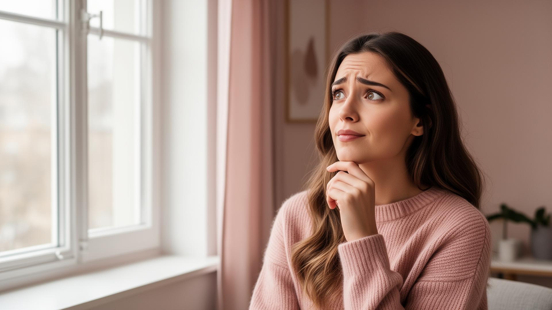 Younger professional at home thinking about career direction
