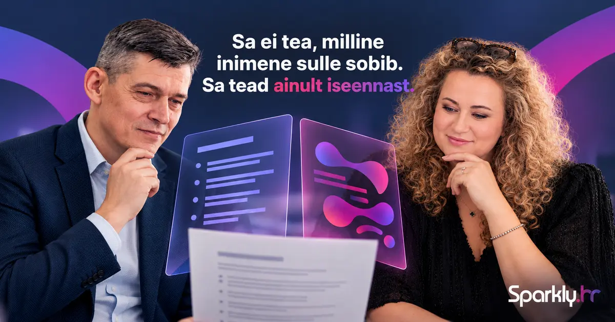 Sa ei tea, milline inimene sulle sobib. Sa tead ainult iseennast.