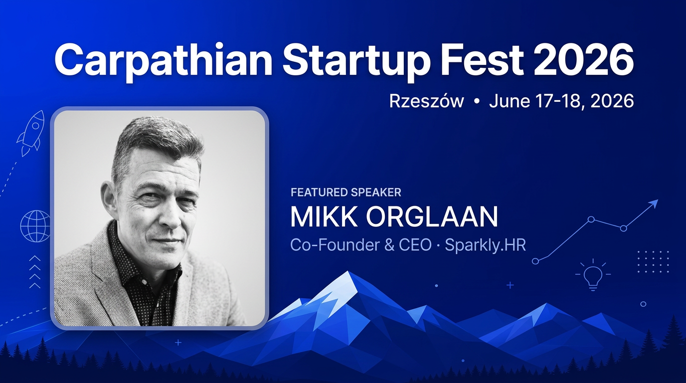 Mikk Orglaan at Carpathian Startup Fest 2026 — Keynote & Sales Workshop