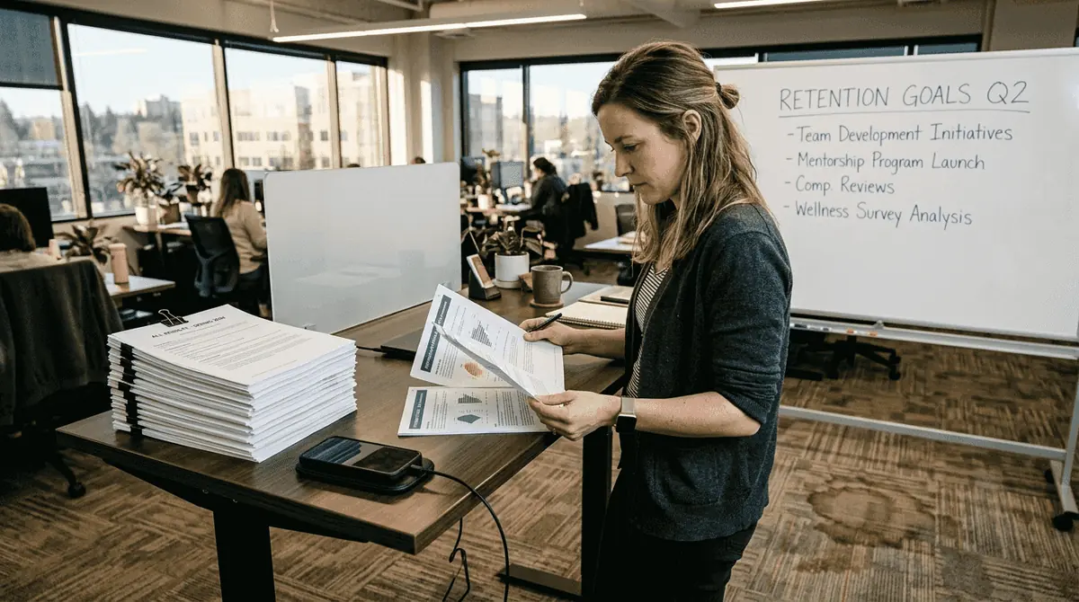 Employee reviewing personality assessment results