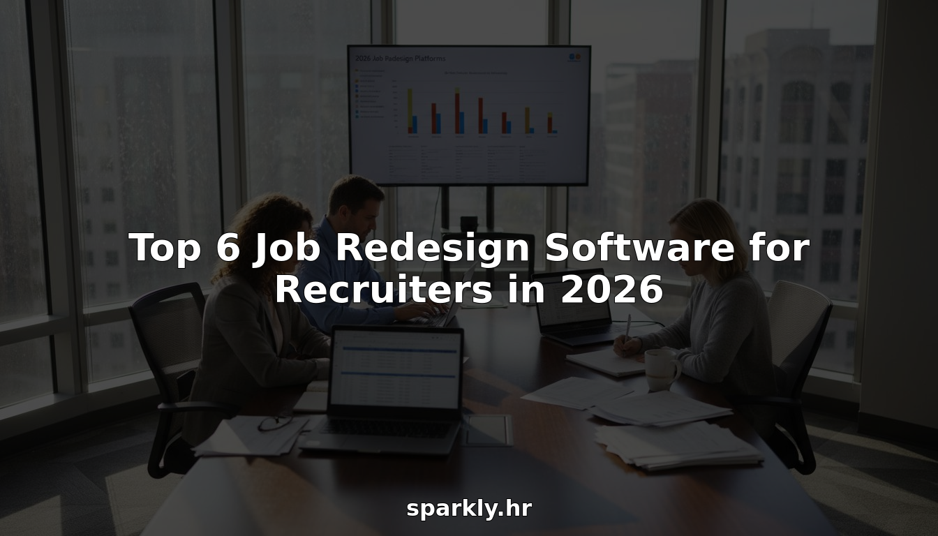 Recruiters using job redesign software in bright office