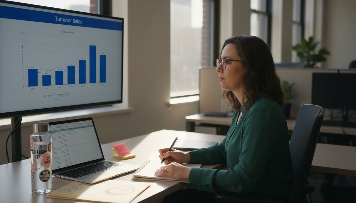 Employee planning job tasks at desk