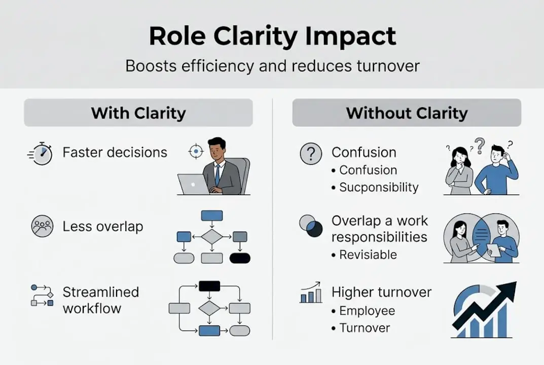 Infographic showing benefits of role clarity