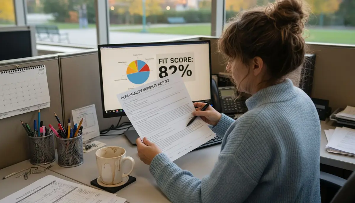 HR manager using personality assessment results