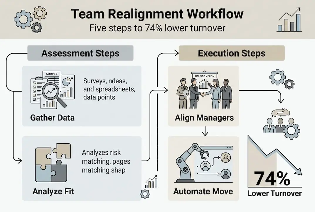 Infographic with key workflow and retention steps