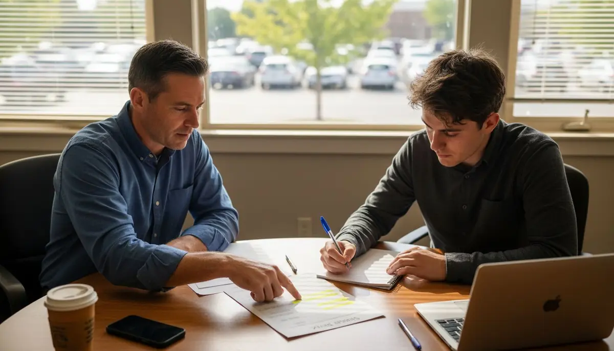 Supervisor and employee discuss evaluation criteria