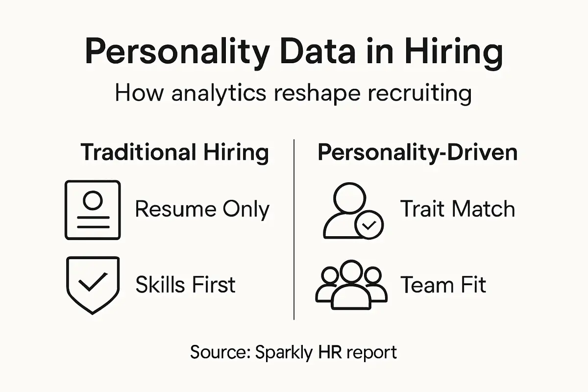 Personality hiring infographic with key differences