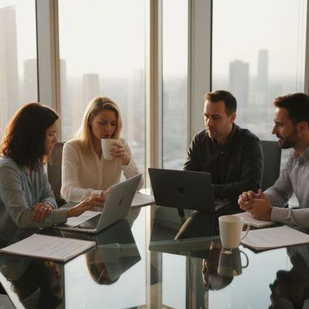 Coworkers planning employee potential checklist