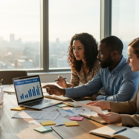 HR team meeting about employee retention