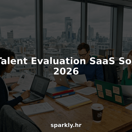 HR team reviewing talent assessments in office