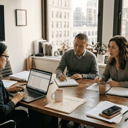 HR team meeting on employee turnover