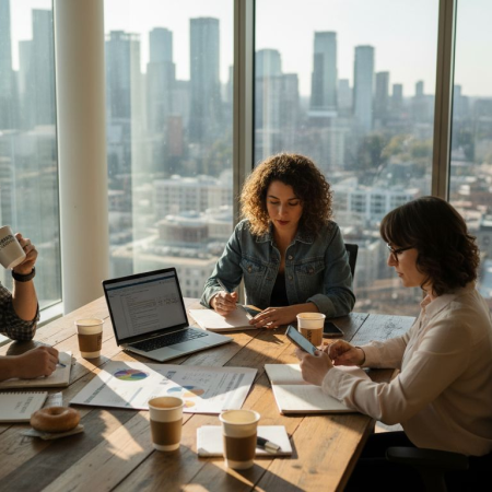 Team discussing personality fit for retention